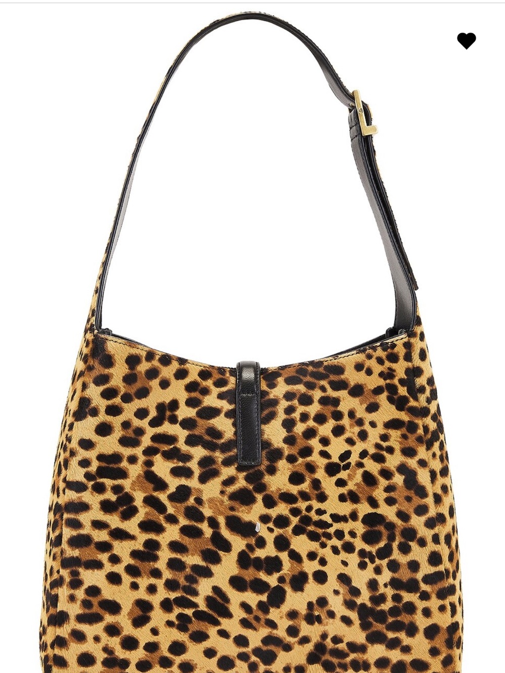 Saint Laurent Leopard-Print Shoulder Bag in Brown and Black - Picture 3 of 5